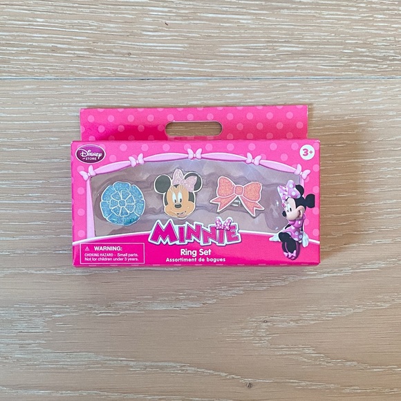 BNIB | Disney Minnie Mouse Ring Set - Pink and Blue - Picture 1 of 3